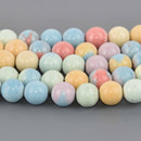 10mm Alashan Rainbow Agate Gemstone Beads, Round Smooth, 8" strand, gem0935