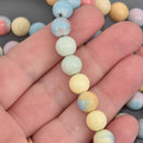 10mm Alashan Rainbow Agate Gemstone Beads, Round Smooth, 8" strand, gem0935