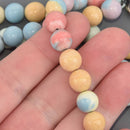 10mm Alashan Rainbow Agate Gemstone Beads, Round Smooth, 8" strand, gem0935