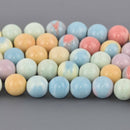 10mm Alashan Rainbow Agate Gemstone Beads, Round Smooth, 8" strand, gem0935