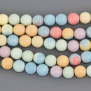 10mm Alashan Rainbow Agate Gemstone Beads, Round Smooth, 8" strand, gem0935