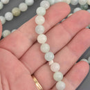 8mm Aquamarine Round Gemstone Beads, 7.25" strand, gem0937