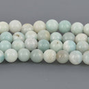 8mm AMAZONITE Round Gemstone Beads, Large Hole, 7.5" strand, gem0938