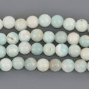 8mm AMAZONITE Round Gemstone Beads, Large Hole, 7.5" strand, gem0938