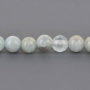 10mm Aquamarine Gemstone Beads, 7.5" strand, gem0943
