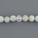 10mm Aquamarine Gemstone Beads, 7.5" strand, gem0943