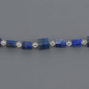 10mm Lapis Lazuli Tube Gemstone Beads, blue, 8.25" strand, gem0944