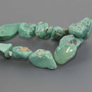 8-12mm Turquoise Nugget Gemstone Beads, 7" strand, gem0945