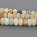 8mm AMAZONITE Rondelle Gemstone Beads, Faceted, 7.75" strand, gem0947