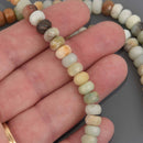 8mm AMAZONITE Rondelle Gemstone Beads, Faceted, 7.75" strand, gem0947