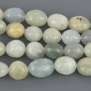 12-16mm AQUAMARINE Pebble Gemstone Beads, 7.5" strand, gem0948