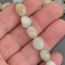 8mm-12mm AQUAMARINE Pebble Gemstone Beads, 7.5" strand, gem0949