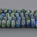 8mm Chrysocolla Rondelle Gemstone Beads, green and blue, 7.5" strand, gem0956
