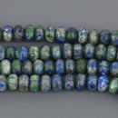8mm Chrysocolla Rondelle Gemstone Beads, green and blue, 7.5" strand, gem0956