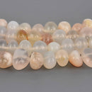 8mm-12mm Cherry Agate Pebble Gemstone Beads, 8" strand, gem0960