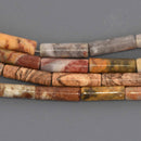 14mm African Opal Gemstone Tube Beads, 16" strand, gem0964