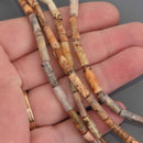 14mm African Opal Gemstone Tube Beads, 16" strand, gem0964