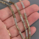14mm Labradorite Gemstone Tube Beads, 16" strand, gem0965