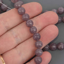 8mm Purple Lepidolite Round Gemstone Beads, 8" strand, gem0968