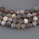 8mm Botswana Agate Round Gemstone Beads, 7.5" strand, gem0970