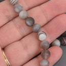 8mm Botswana Agate Round Gemstone Beads, 7.5" strand, gem0970