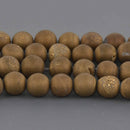 8mm Bronze Druzy Quartz Round Gemstone Beads, 7.5" strand, gem0971