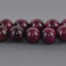 8mm Purple Tiger Eye Round Gemstone Beads, 7.75" strand, gem0972