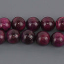 8mm Purple Tiger Eye Round Gemstone Beads, 7.75" strand, gem0972
