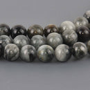 8mm Hawks Eye Agate Round Gemstone Beads, 8" strand, gem0973