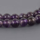 8mm Purple Amethyst Round Gemstone Beads, 7.5" strand, gem0974