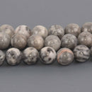 6mm Pink Zebra Jasper Round Gemstone Beads, 7.5" strand, gem0976