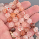 10mm Natural Red Agate Gemstone Beads, round smooth, 15" strand, gem0980