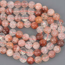 10mm Natural Red Agate Gemstone Beads, round smooth, 15" strand, gem0980