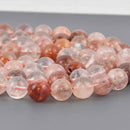 10mm Natural Red Agate Gemstone Beads, round smooth, 15" strand, gem0980