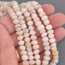 8mm Pink Peruvian Opal Beads, Rondelle, 16" strand, gem0981