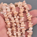 Pink Peruvian Opal Beads, nugget chips, 15.5" strand, gem0982