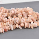 Pink Peruvian Opal Beads, nugget chips, 15.5" strand, gem0982