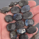 Labradorite Gemstone Beads, octagon, 15.5" strand, gem0984