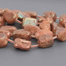 Copper Rose Druzy Nugget Beads, quartz gemstone beads, strand, gem0985