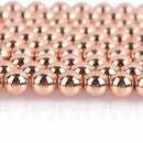 6.5mm ROSE GOLD Hematite Round Beads Gemstone full strand gem0986