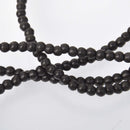 4mm Howlite Beads ROUND Ball JET BLACK full strand how0227