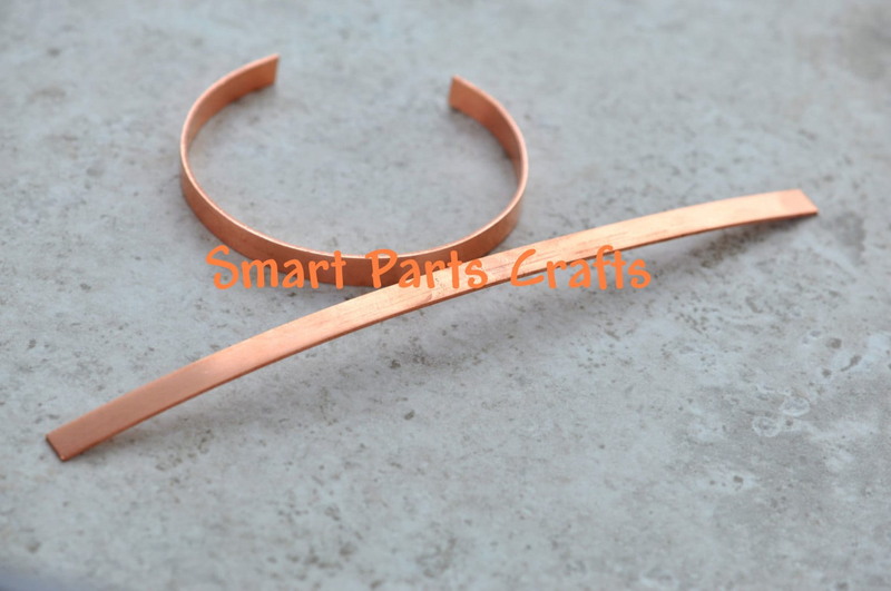 4 Copper Cuff Bracelet Stamping Blanks, 1/4" (6mm) wide, 6" long, 24 gauge  msb0028a