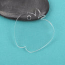 10 APPLE blank charms 1" Clear laser cut acrylic Lca0707c