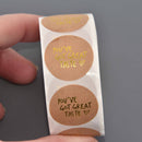 500 Thank You Stickers, You've Got Great Taste, 1" round, pap0161