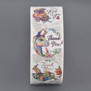 500 Thank You Stickers, Floral, 1" round, pap0162