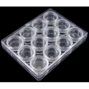 Bead Storage Box, 12 Round Bead Jars in Clear Acrylic Box with Lid, For Storing Small Parts, tol1435