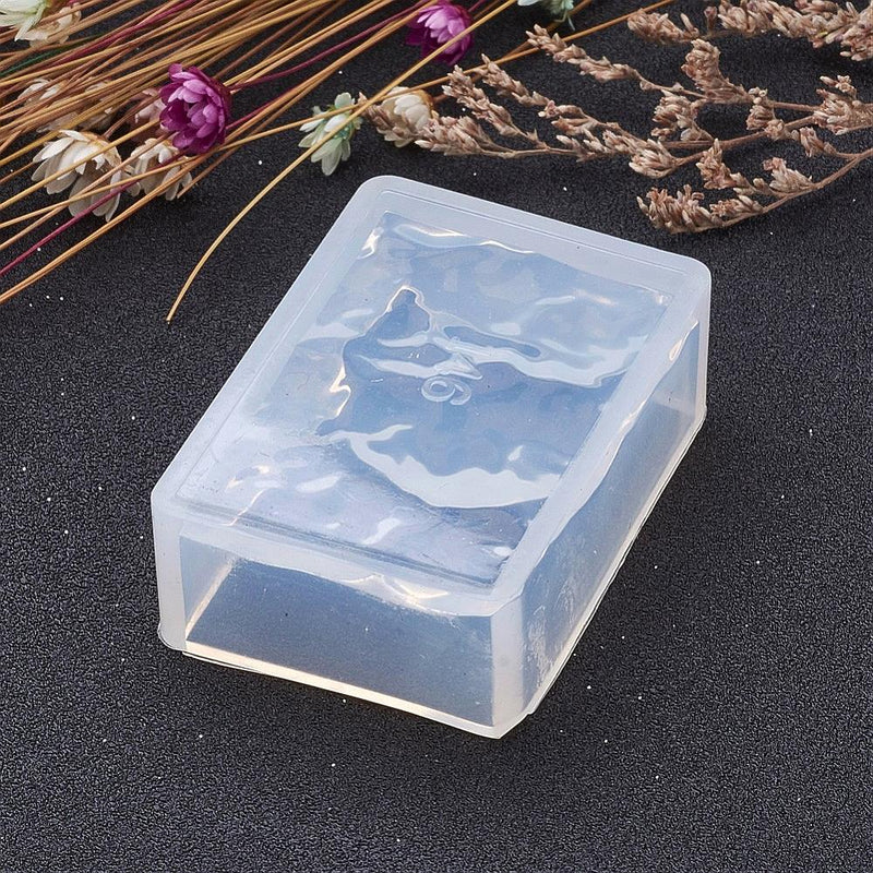 RESIN WAVY RECTANGLE Mold, Silicone Mold to make 1-3/4" x 1-1/4" wavy rectangle shapes, reusable, tol0866