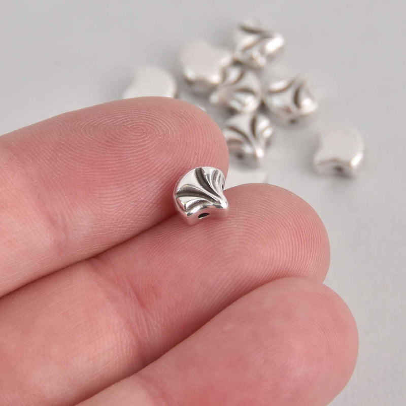 Maltas Ginko Bead Substitute, Silver Plate, 4 pcs, fin1223