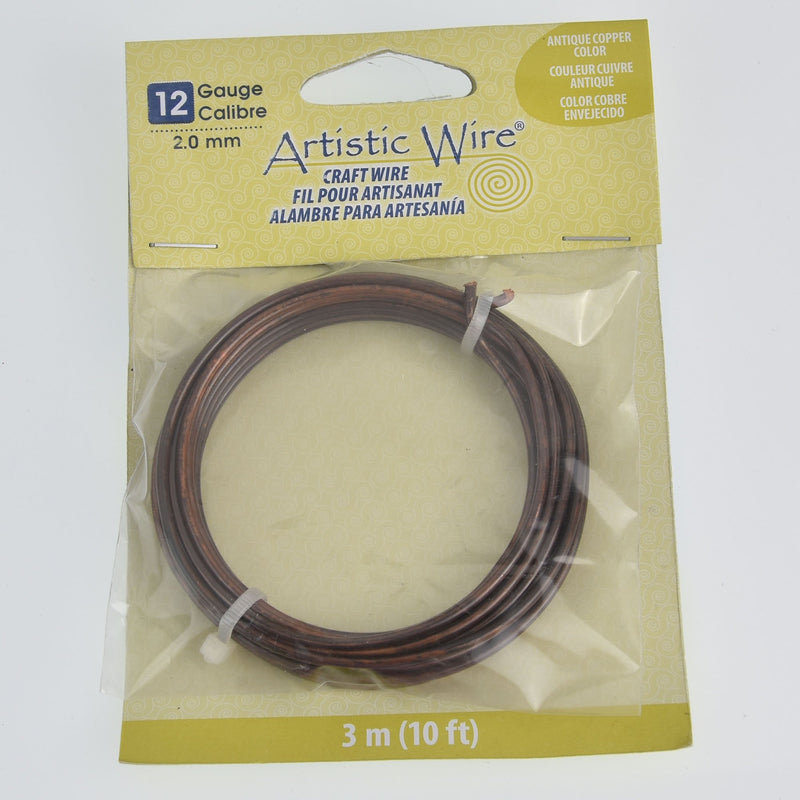 Antique Copper Round Craft Wire, 12 gauge, 1/8" Dead Soft, wir0230