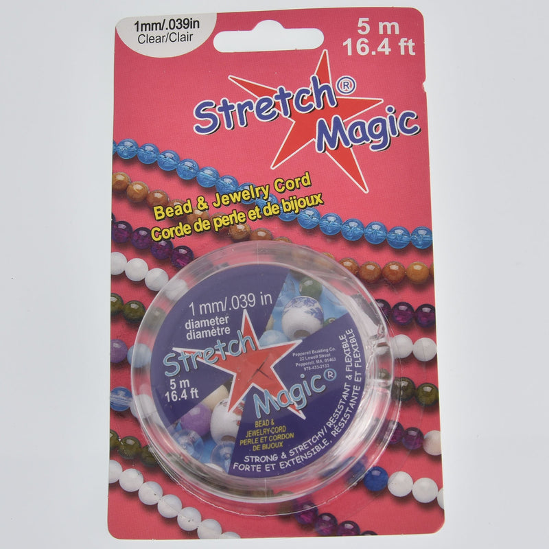 1mm Clear Stretch Magic Elastic Cord, 5 meters, cor0507